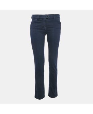 Women's Blue Cotton Gabardine Pants