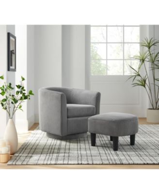  Cozy 360 Swivel Accent Chair with Ottoman Comfort and Style