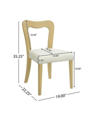 Streamdale Dining Chair Without Arm(light ash+beige) Set of 2