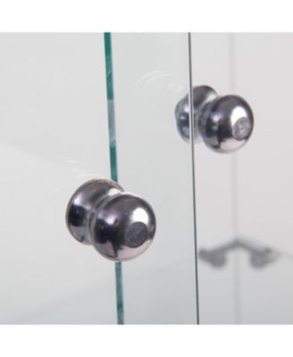 Glass Display Cabinet with Lock & Doors