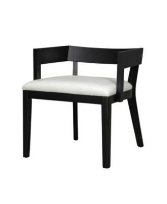 Wood & PU Leather Upholstered Dining Chairs Set of 2