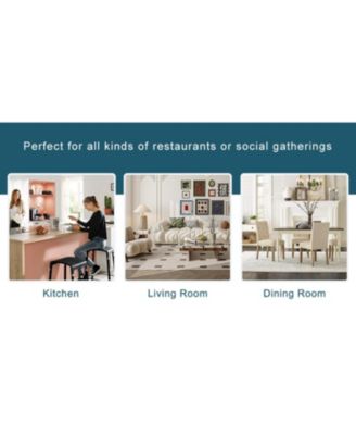 Black PU Leather Chairs with Gold Legs (Set of 4)