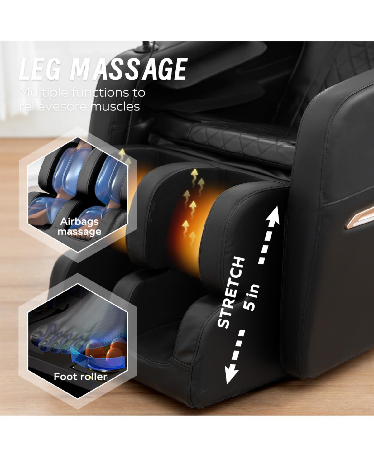 Streamdale Furniture Streamdale Massage Chair Recliner with Zero Gravity with Full Body Air Pressure