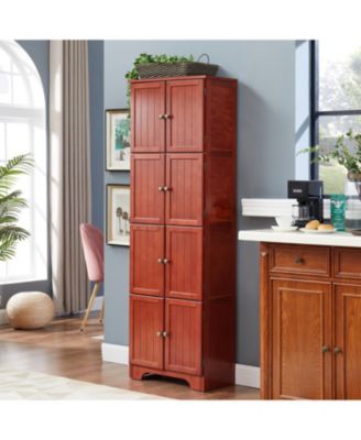  72.4" Tall Storage Cabinet with 8 Doors and 4 Shelves