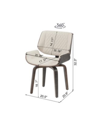 Mid-Century Swivel Dining Chairs (Set of 2)