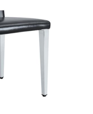 PU Dining Chairs Silver Legs (Set of 4)