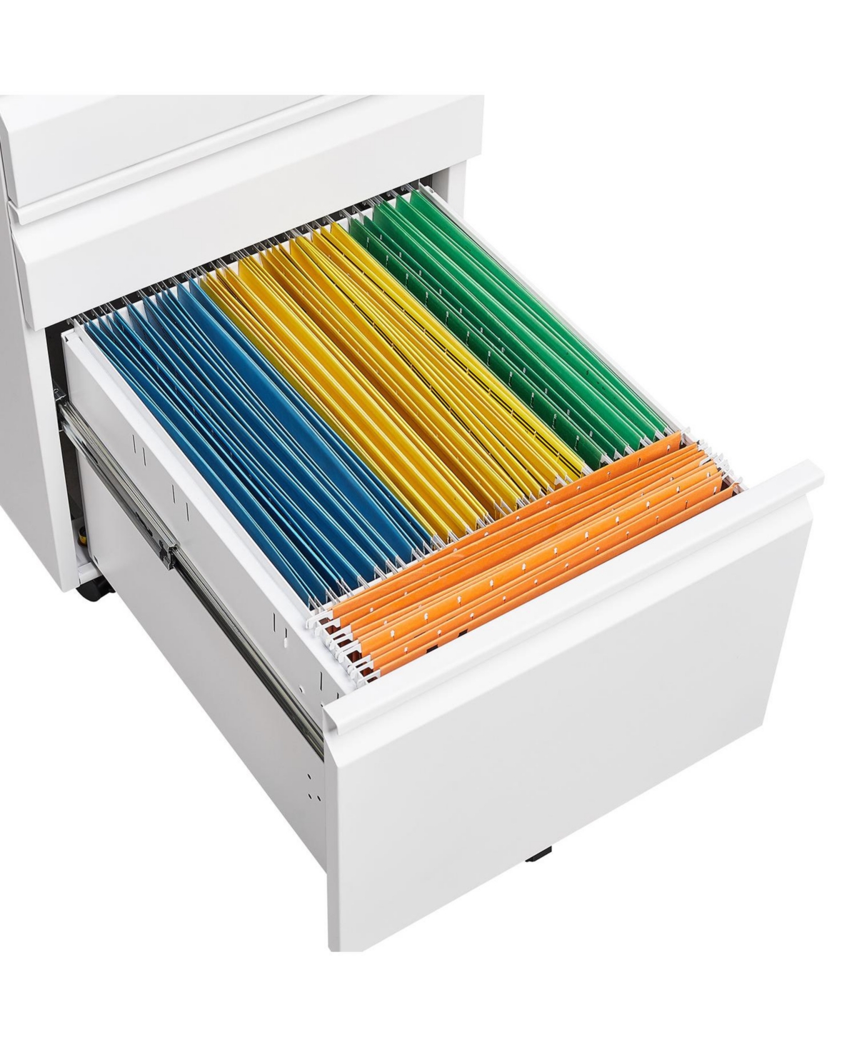 Streamdale Furniture 3-Drawer Mobile Locking Filing Cabinet (White)