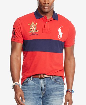 Polo Ralph Lauren Men's Big & Tall Classic-Fit Banner-Stripe Polo Shirt ...