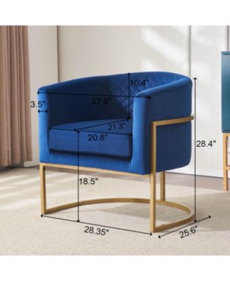  Upholstered velvet chair Gold metal bracket, medieval living room office tea room lounge chair