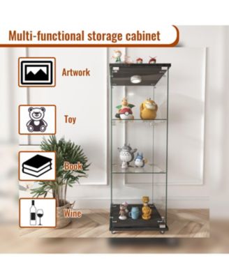 LED Glass Display Cabinet - Black