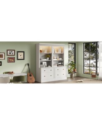 LED Lighted Modern Bookcase Set