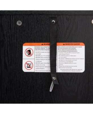 4-Tier Corner Kitchen Pantry Cabinet with Doors & Shelves - Black