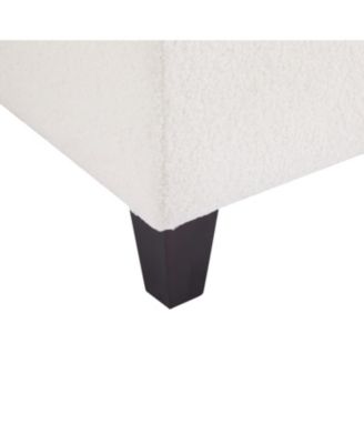 Streamdale White Boucle Storage Ottoman
