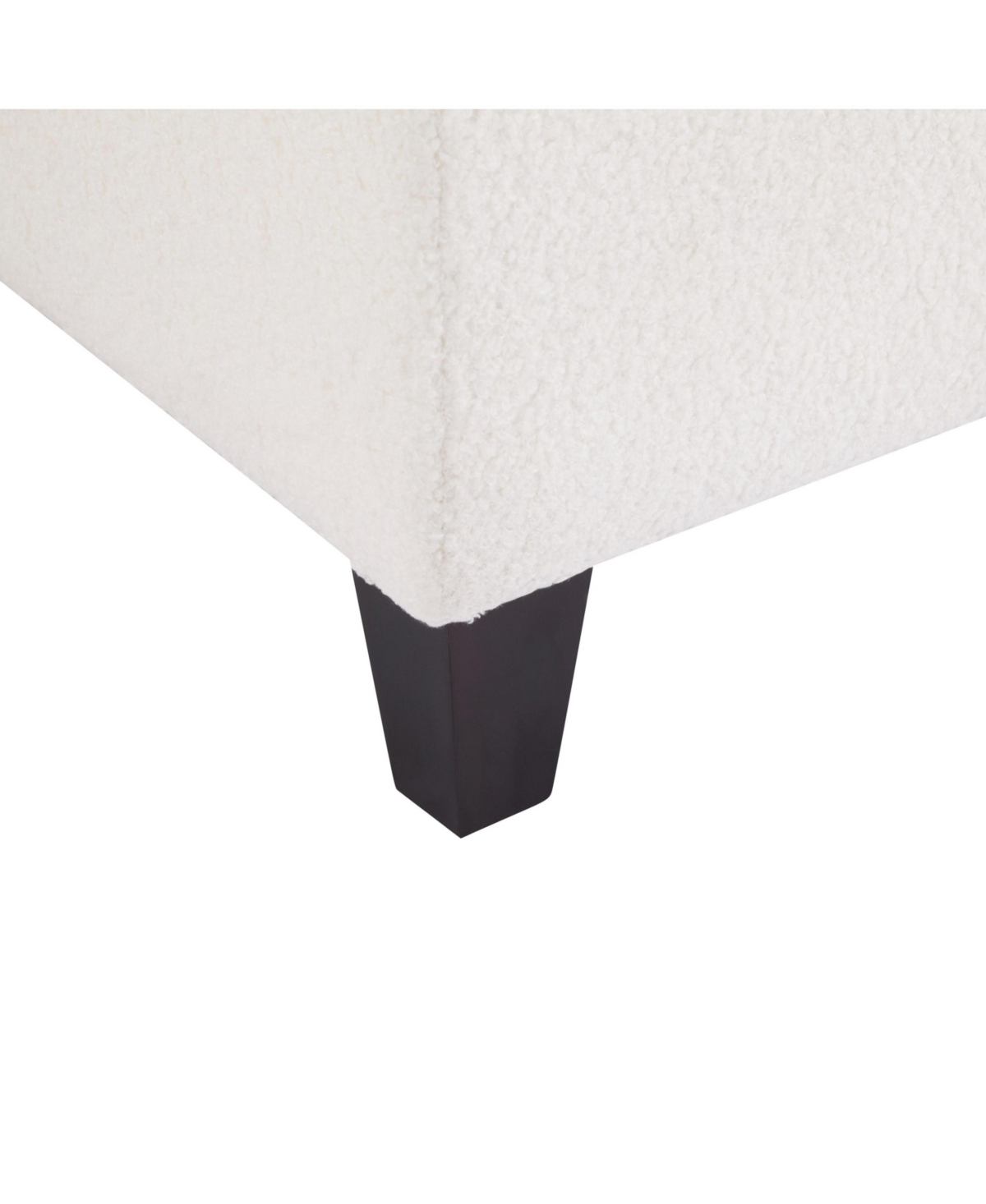 Streamdale White Boucle Storage Ottoman