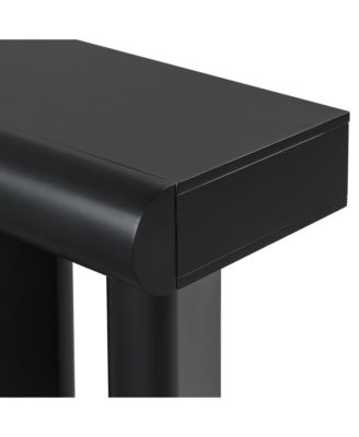 Streamdale Modern Black Entryway Table with Drawers & Geometric Legs