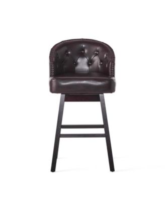 360 Degree Swivel Bar Stool with Stunning Nailhead Trim, Set of 2