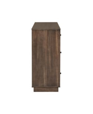 Black 2-Door 7-Drawer Storage Cabinet