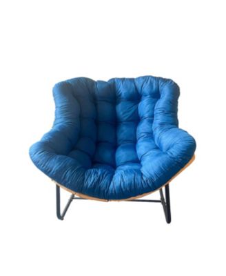 Rattan Wicker Rocking Chair - Indoor/Outdoor - Blue