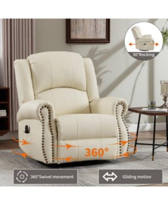 Heat Massage Rocker Swivel Recliner Chair