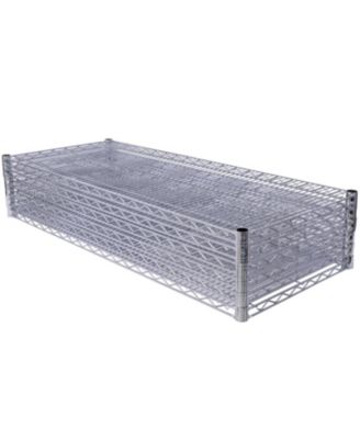 6 Tier 6000lbs NSF Metal Wire Shelf Unit w/Wheels & Liners Chrome