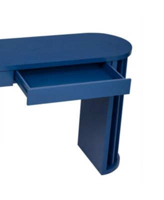 59" Oak Veneer Console Table