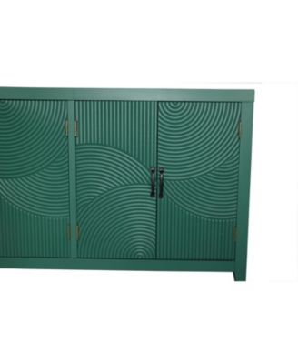 59" Green Accent Cabinet - Mid Century Modern Buffet/Console