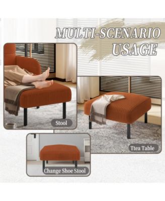 Streamdale Corduroy Ottoman Footstool with Legs