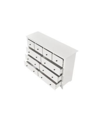 White 10-Drawer Dresser - Modern Bedroom Storage