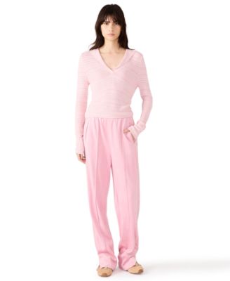 Women's V-Neck Stripe Sweater