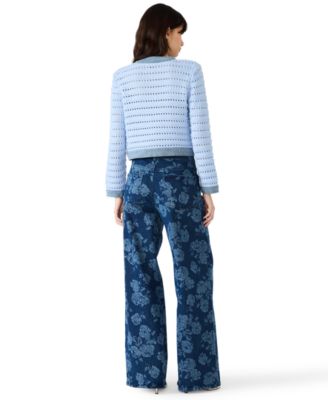 Women's Crewneck Cassette Cardigan Sweater