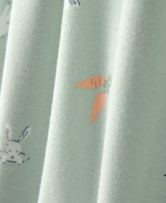 Baby Boys' or Baby Girls' Easter Bunny Print 2-Way Zip Sleep and Play Pajama