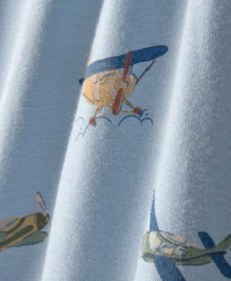 Baby Boys' Plane Print Round Neck Bodysuits, 2-Pack