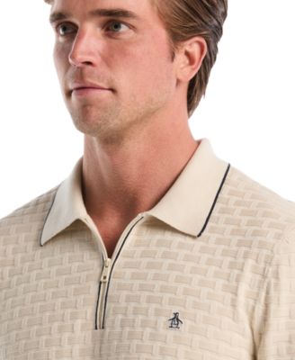 Men's Links Stitch Slim-Fit Polo Sweater