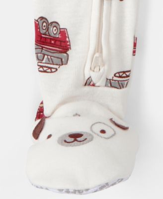 Baby Boys' Firetruck Snug Fit One-Piece Pajama