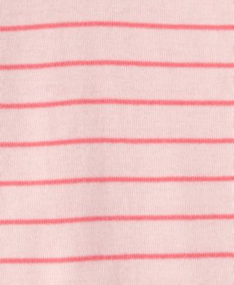Baby Girls' Ladybug Striped Snug-Fit One-Piece Pajama
