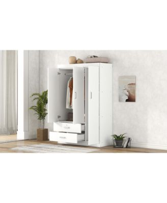Streamdale 3-Door Wardrobe with 2 Drawers, White