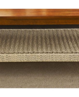 Mid-Century Boho Rattan Coffee Table with Storage