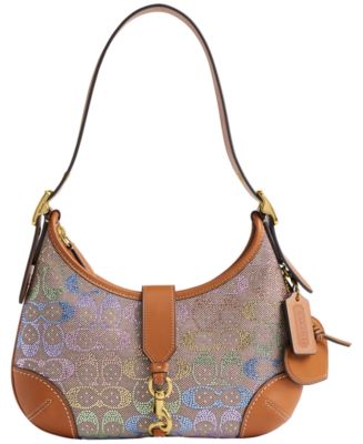 COACH Originals Hamptons Medium Crystal Signature Jacquard Hobo