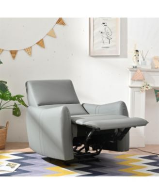 Power Recliner, Wall Hugging, Zero Wall, Electric, Blue-gray