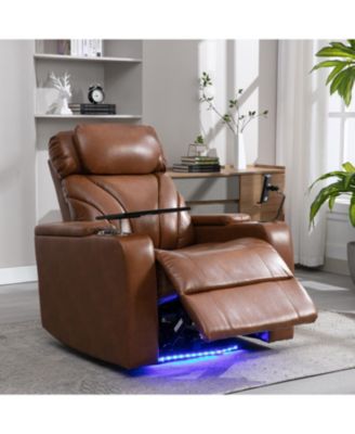 Power Recliner with USB Charger, Storage, Cup Holder, Bluetooth