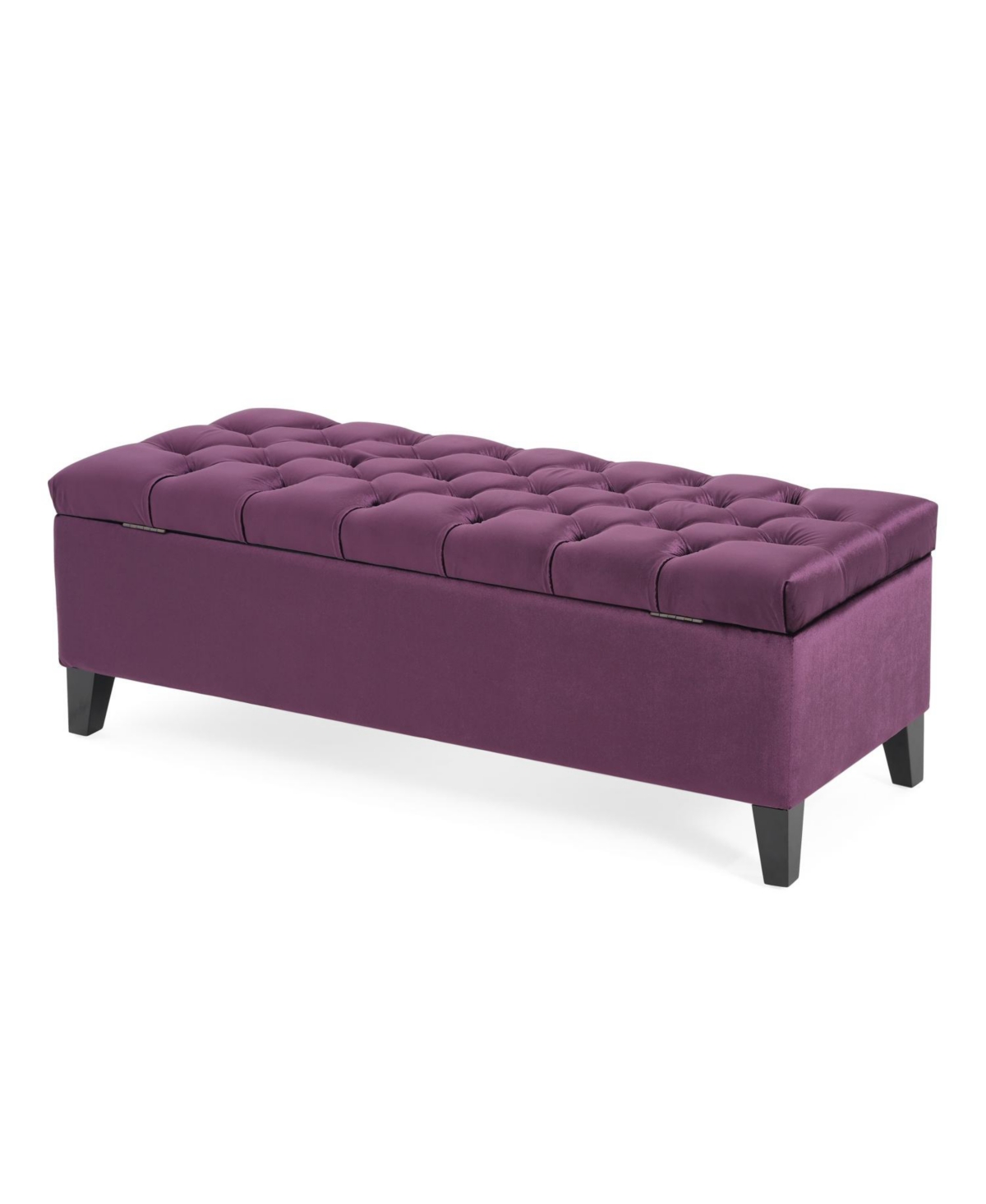 Streamdale Furniture Contemporary Button-Tufted Diamond Stitch Storage Ottoman Bench