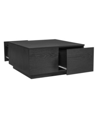 33.25" Square Coffee Table with 4 Drawers