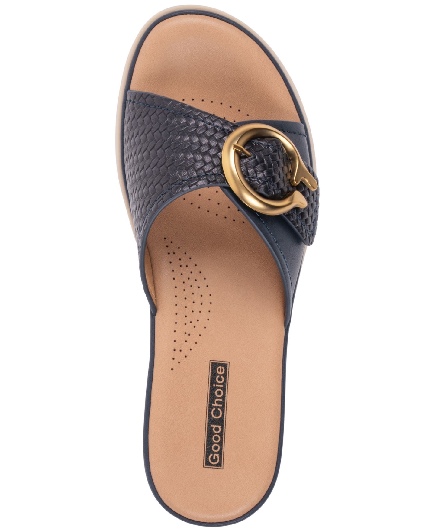 Женские сандалии GC Shoes Raine Comfort Slip On, цвет: Тёмно-синий — фото 4