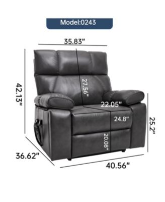 Leatheraire Power Lift Recliner w/ Heat & Massage