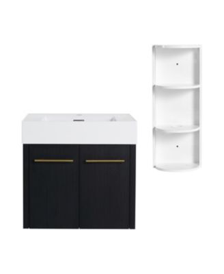 Streamdale 24" Wall-Mount Vanity w/ Resin Sink & Storage - KD