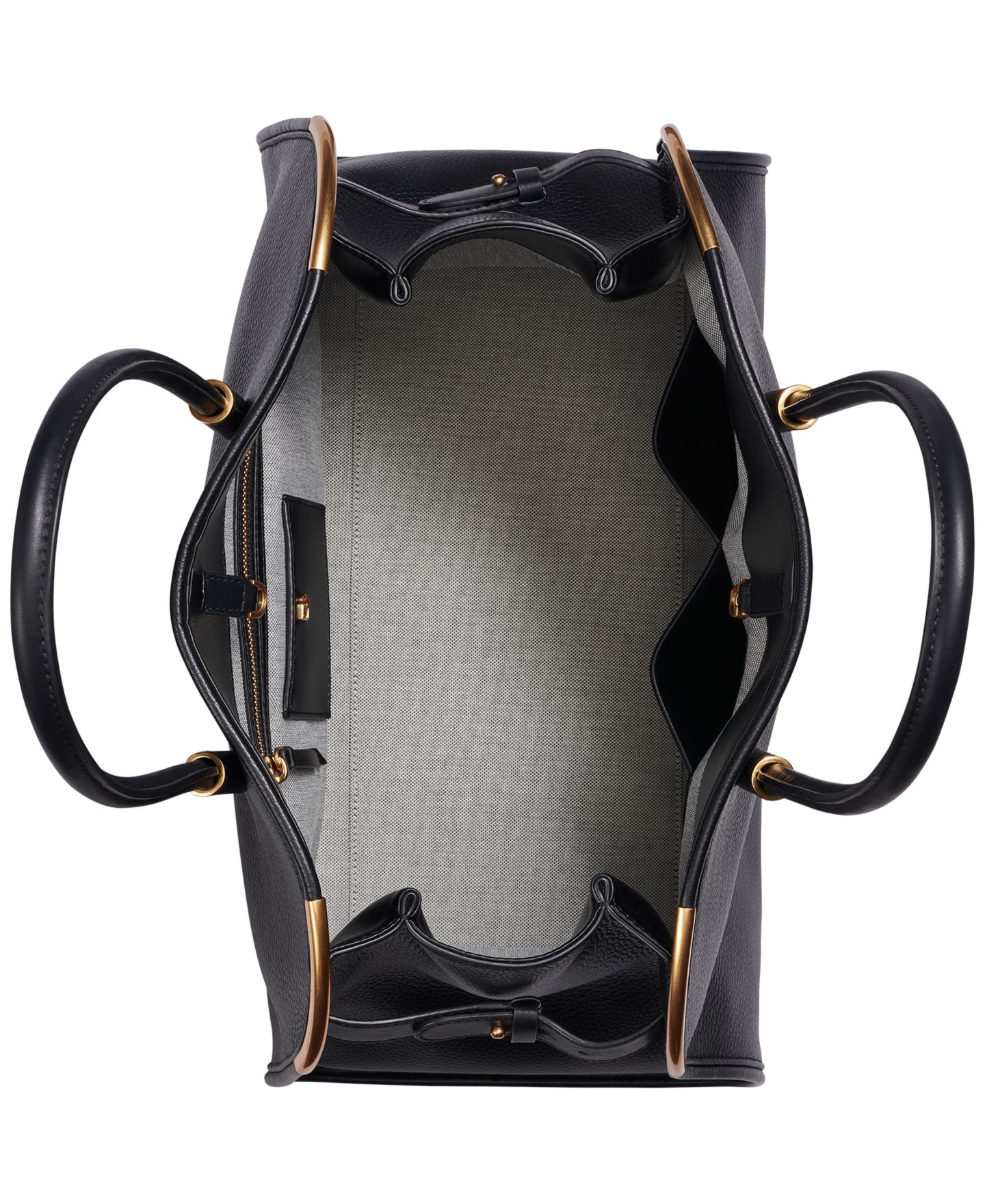 Женская сумка Donna Karan New York Satin Leather, цвет: Чёрный / Золотой — фото 4