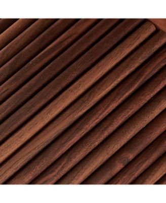 Streamdale Walnut Veneer Coffee Table with Metal Base