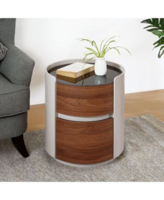 Oval Side Table - Modern Design Smart Storage
