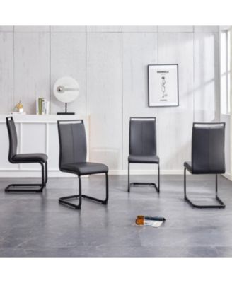 Modern Faux Leather Dining Chair Set of 4