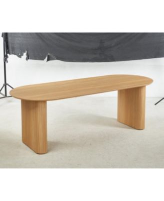 MDF Pedestal Dining Table - Modern Style, Easy Assembly